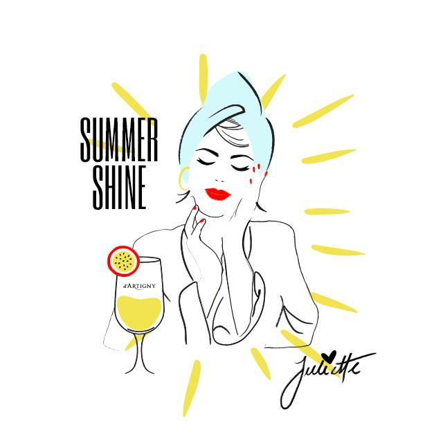 Juliette se faisant un soin du visage