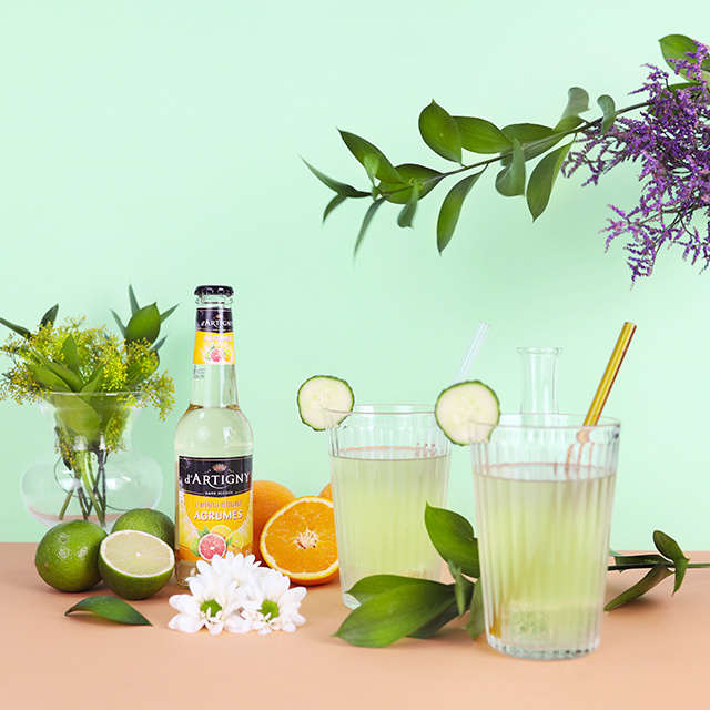 Visuel des ingrédients du mocktail jardin d'été